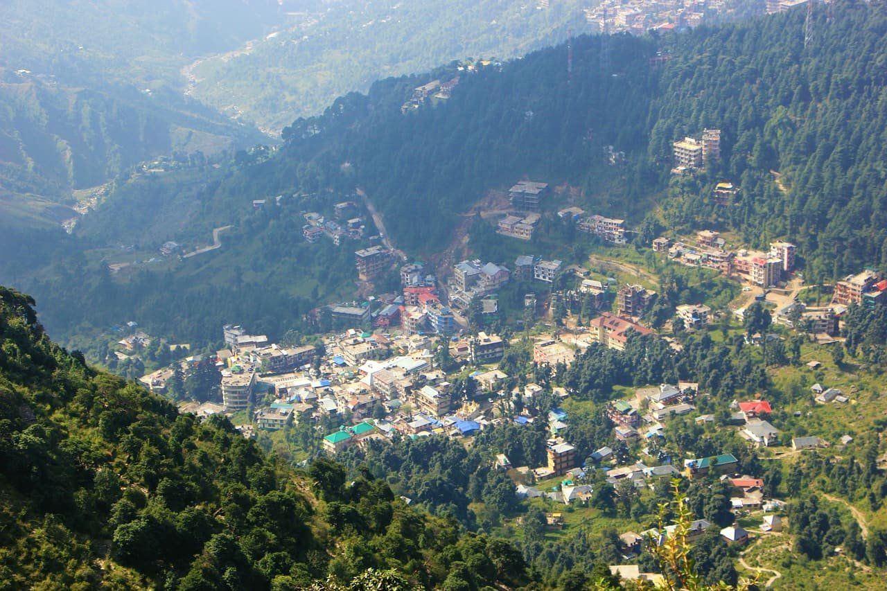 View point of Dharamshala from Macleodganj